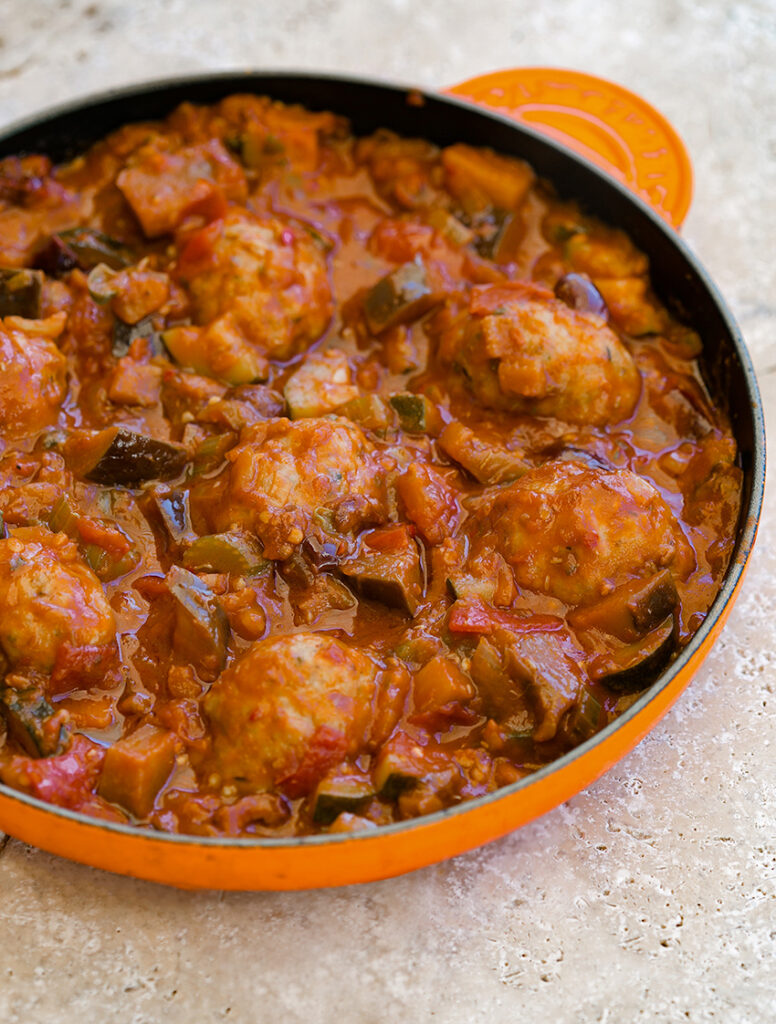 Caponata with Meatballs