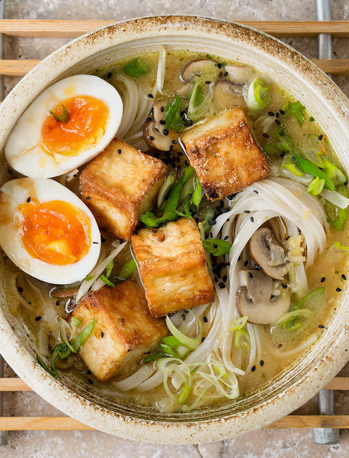 Crispy Tofu Miso Soup
