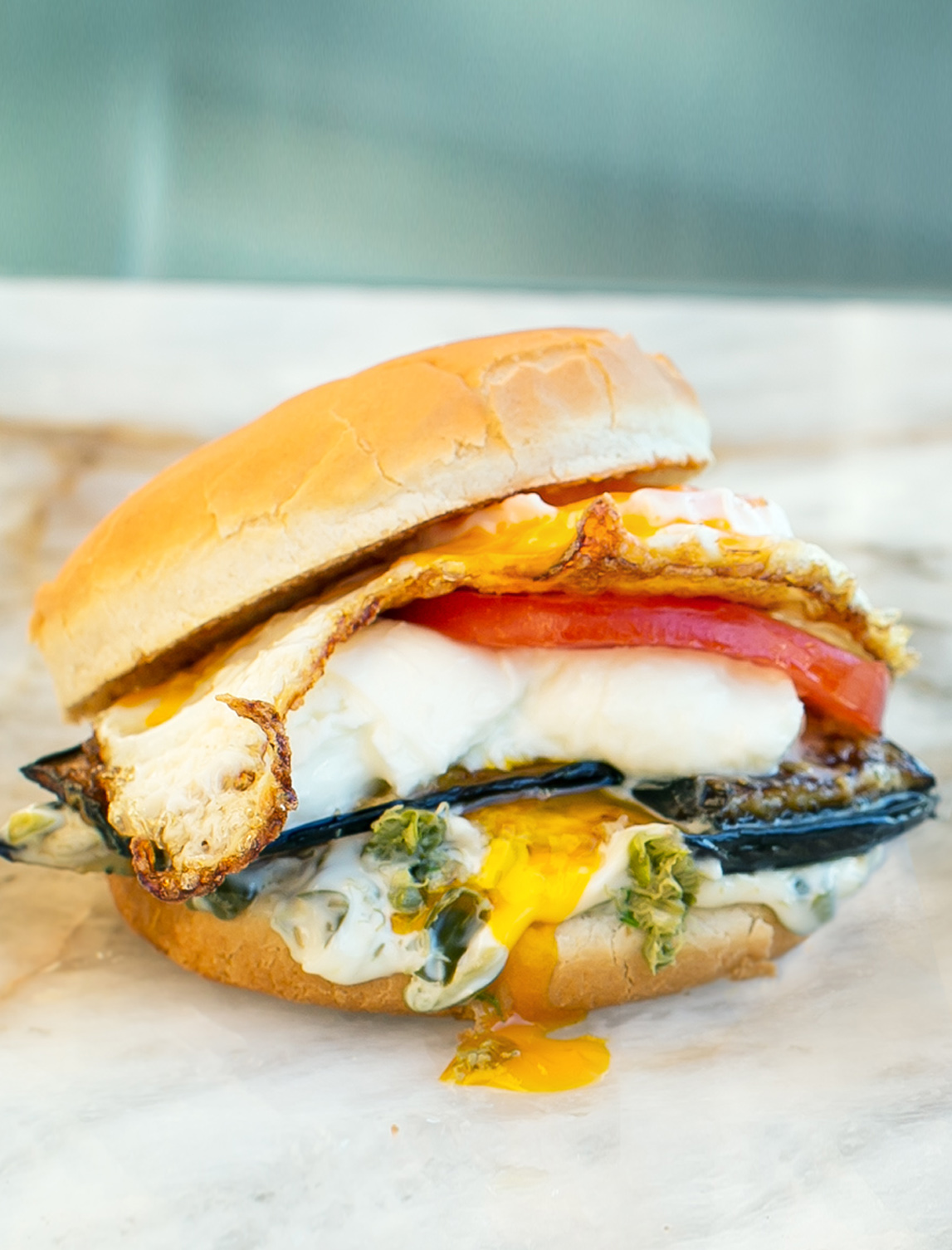 Italian Buffalo Breakfast Burger