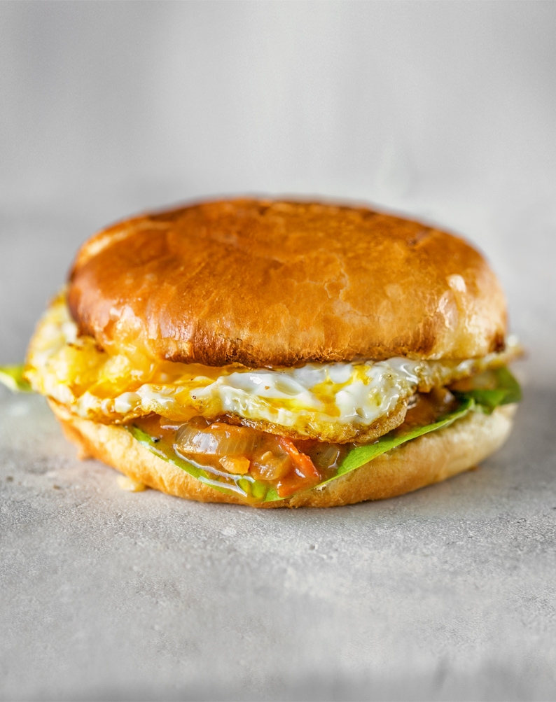 Miso Egg Breakfast Burger
