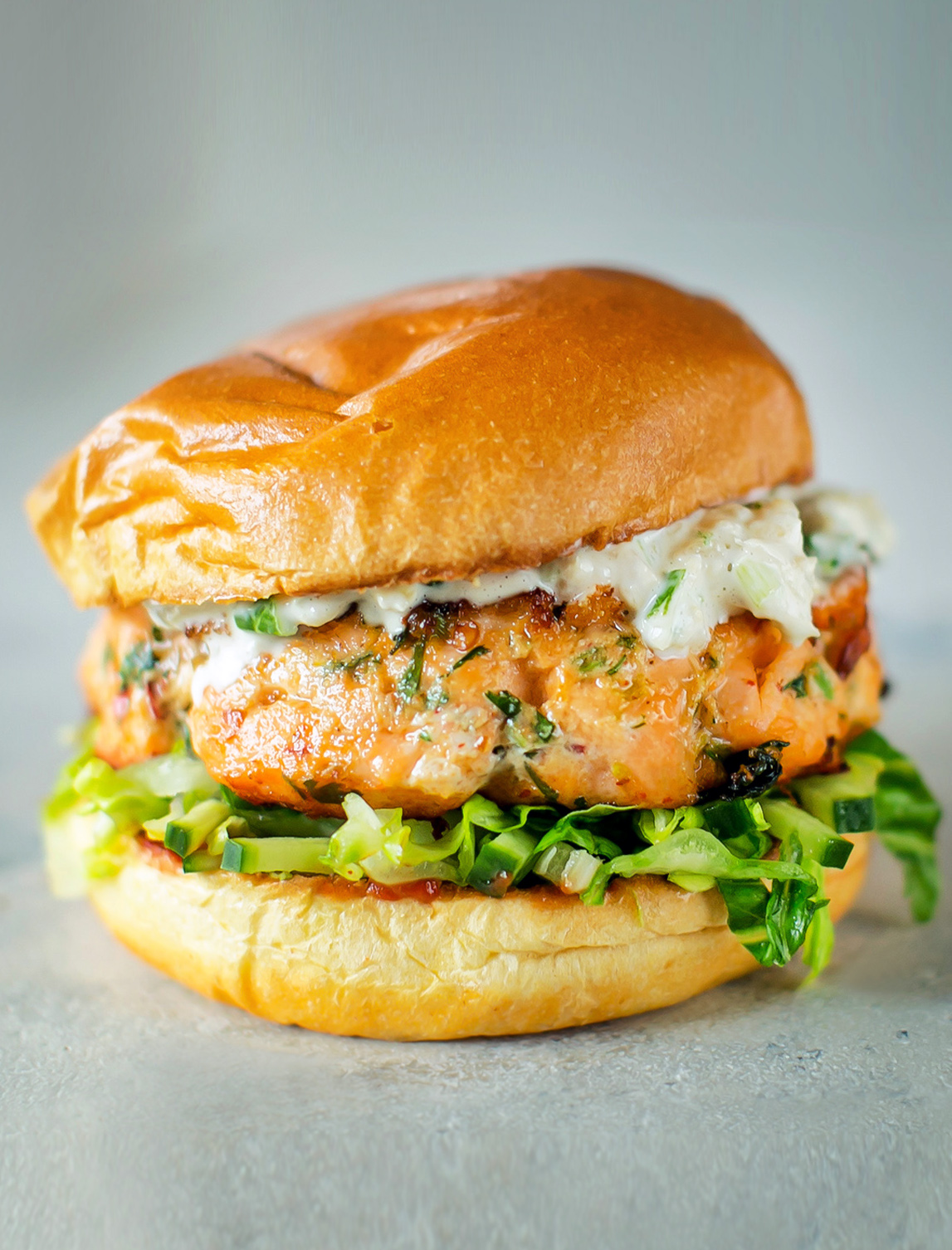 Sweet Spicy Salmon Pineapple Burger