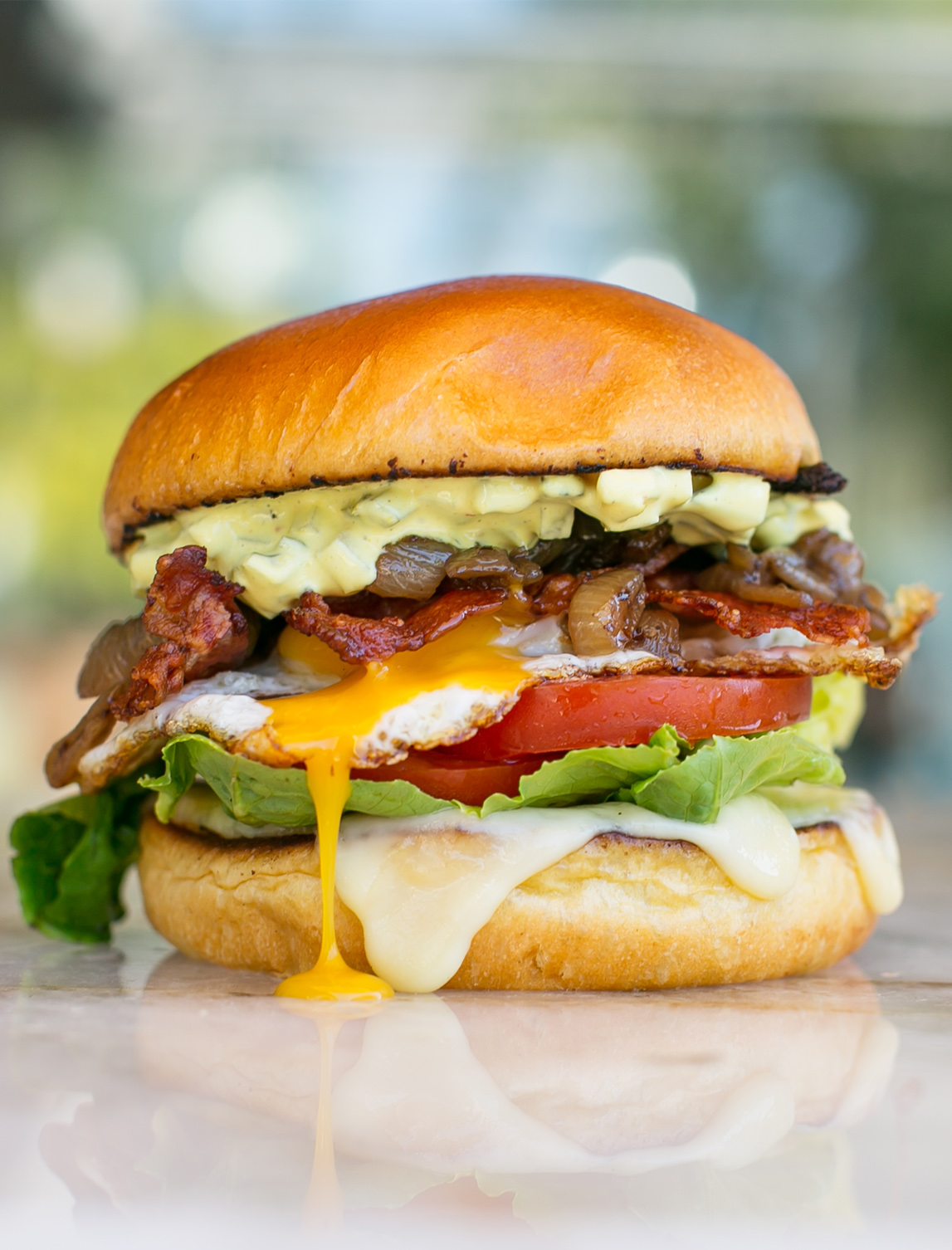 Egg Bacon Cheese Burger