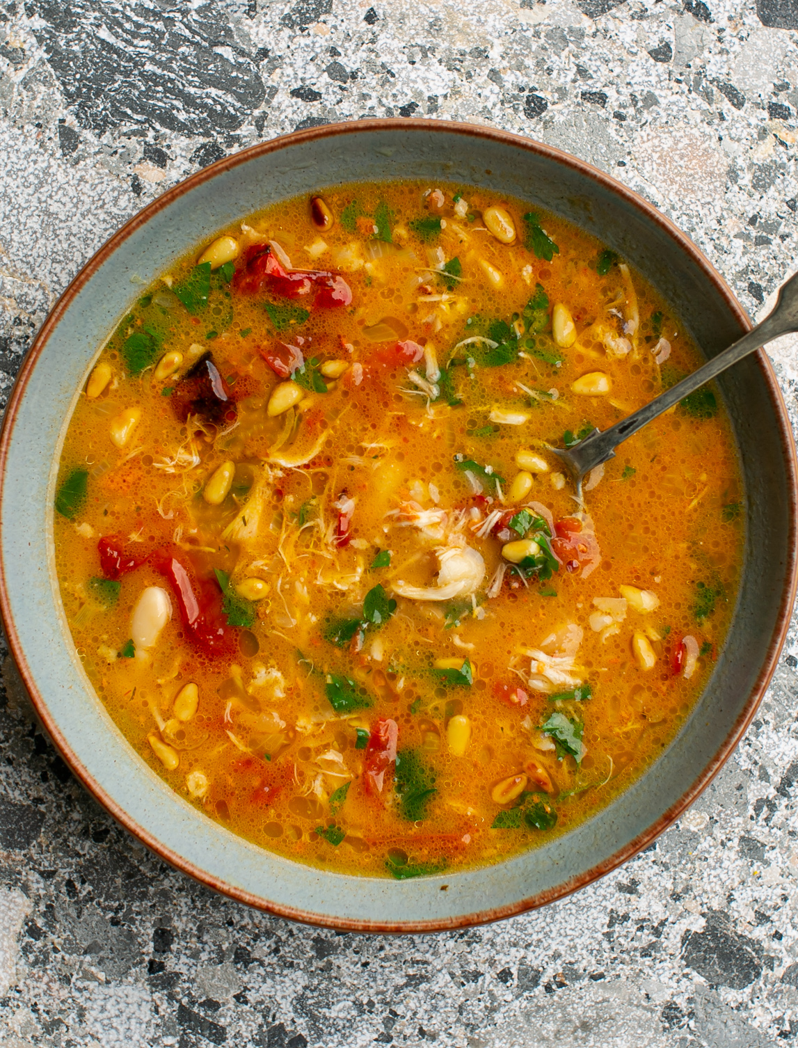 Chicken Tomato Pesto Soup Recipe