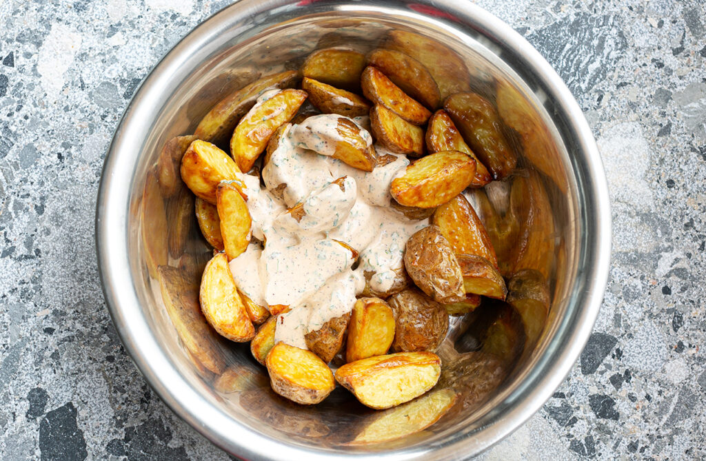 Crispy Dipped Potato Wedges Recipe