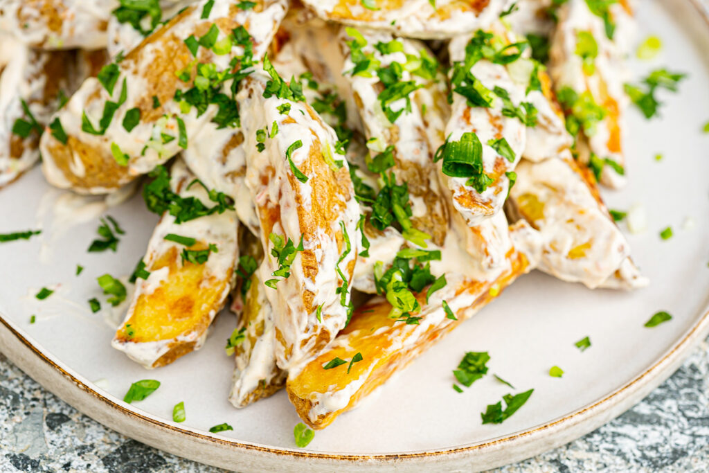 Crispy Dipped Potato Wedges Recipe