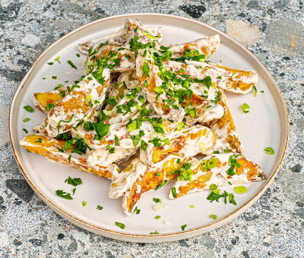 Crispy Dipped Potato Wedges Recipe