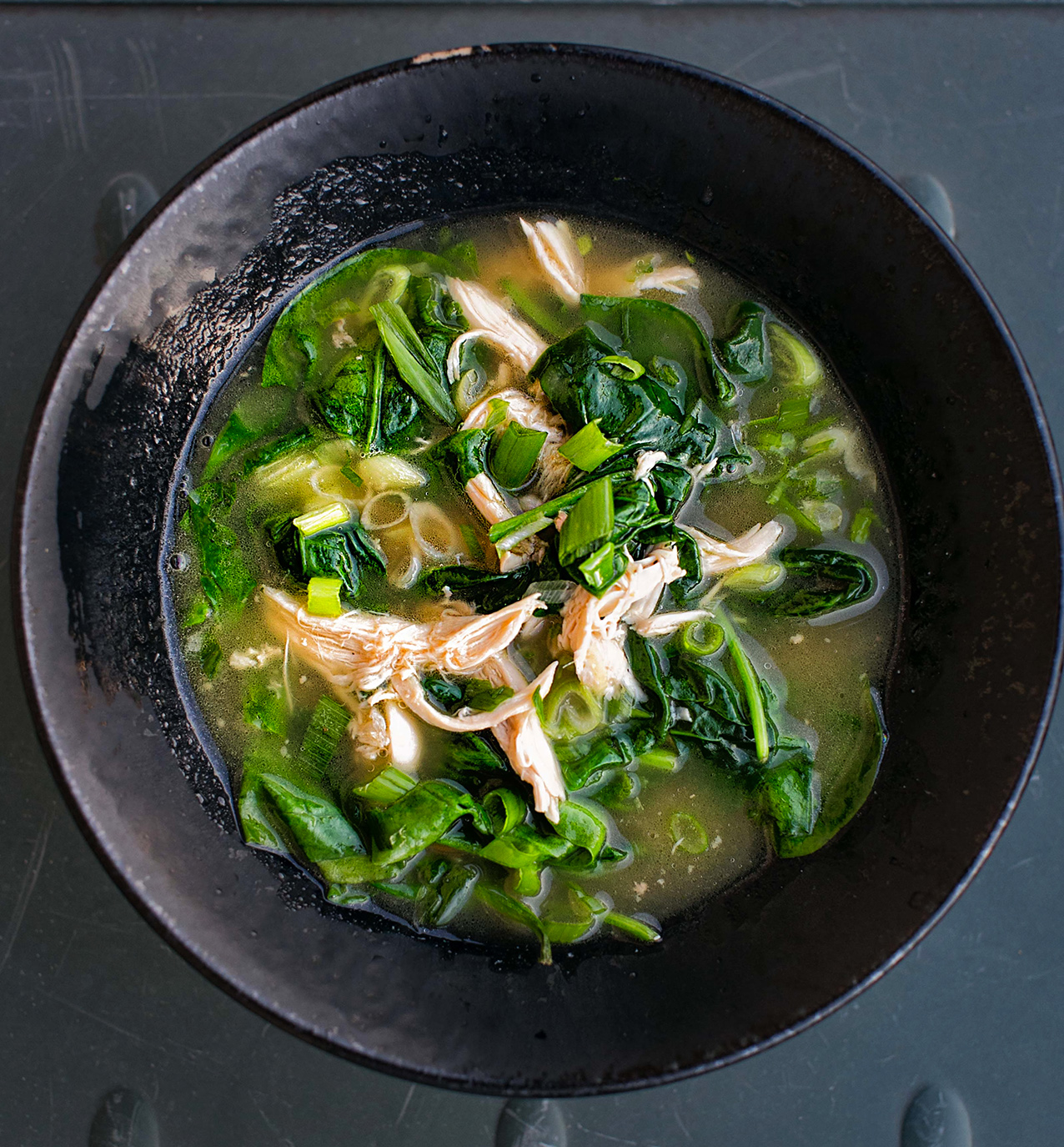 Star Anise Chicken Spinach Soup