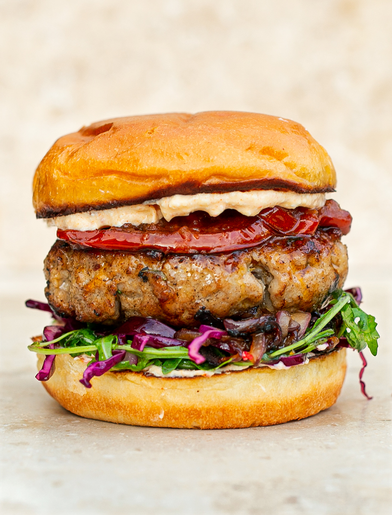 Pink Pepper Pork Burger