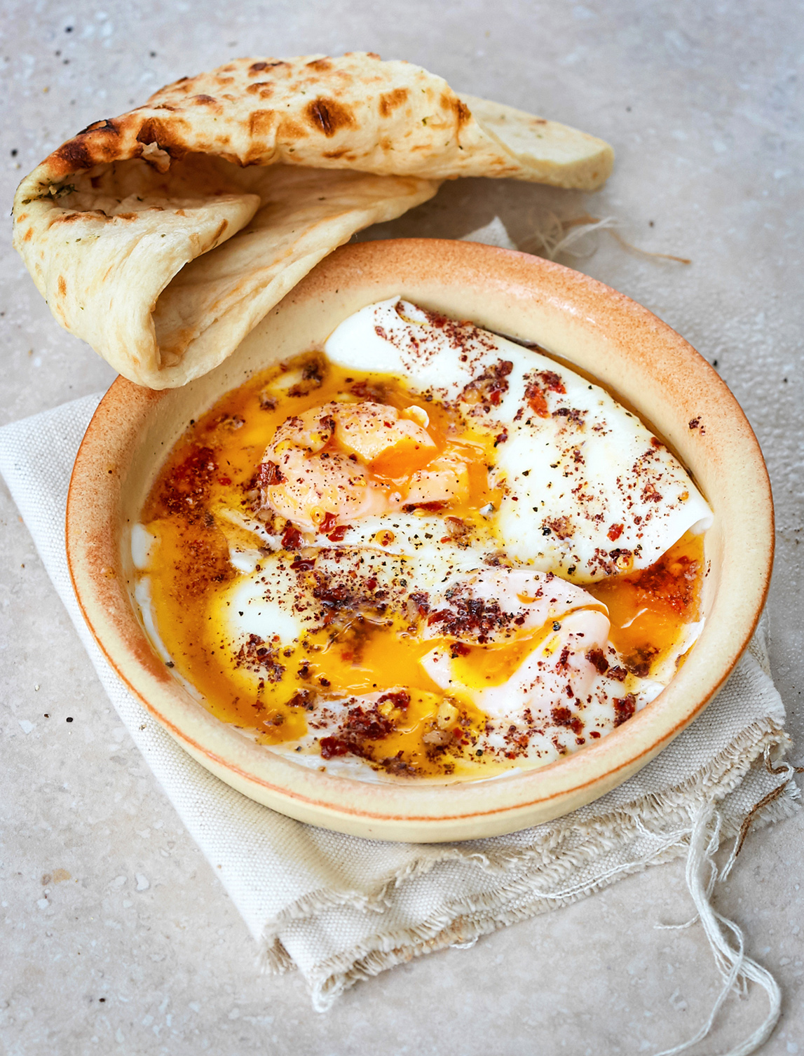 Poached Eggs in Sumac Chilli Butter Recipe