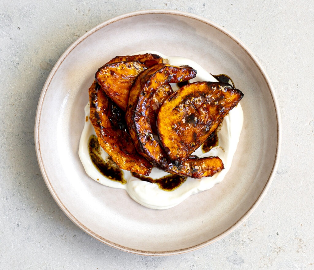 Spiced Pumpkin with Coriander Sauce