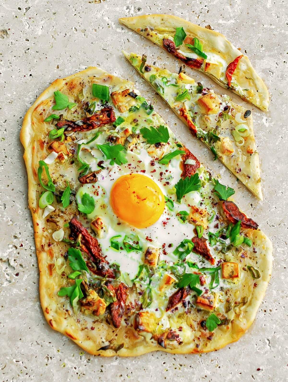 Za’atar Feta and Egg Flatbread