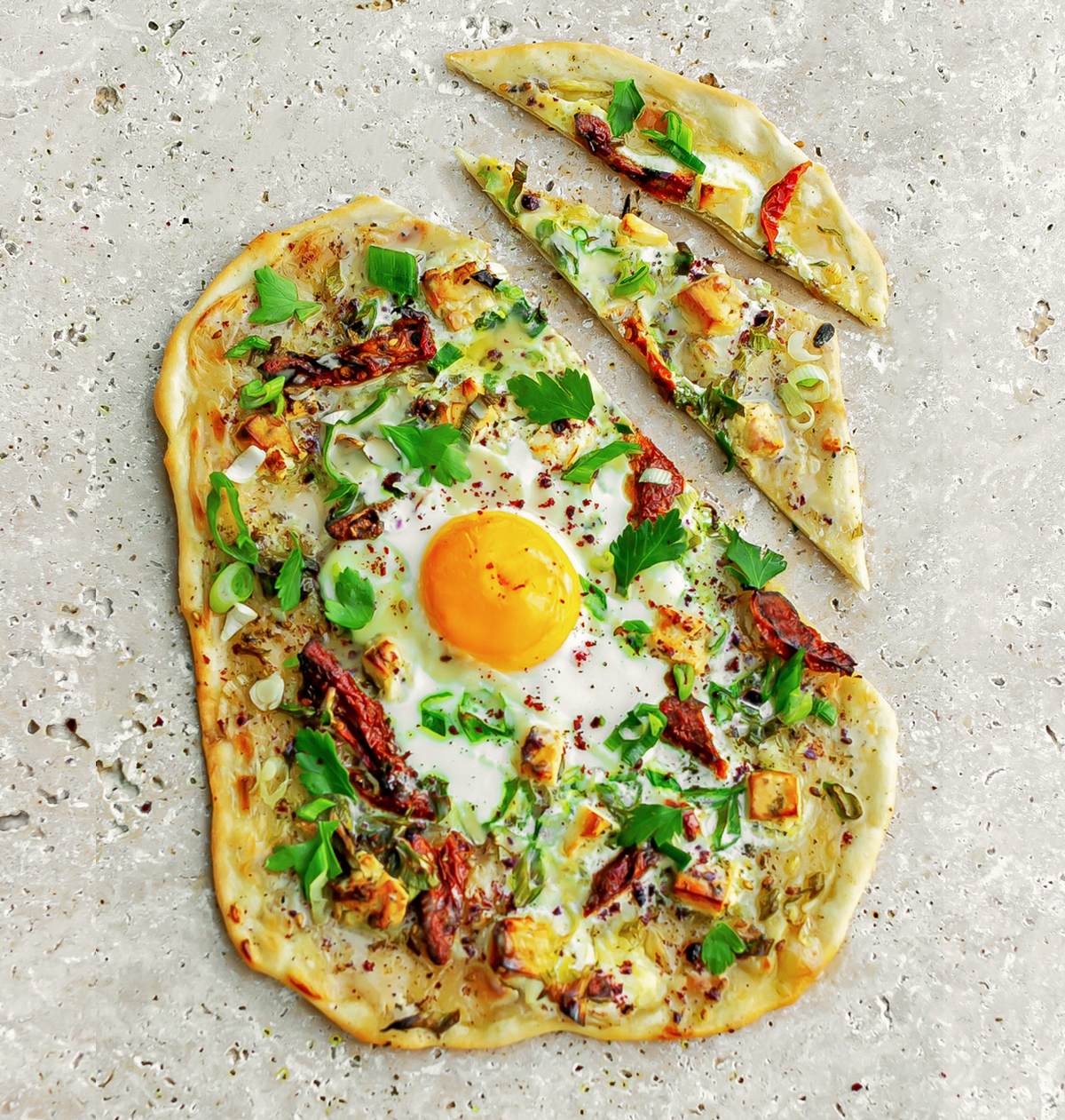 Za’atar Feta and Egg Flatbread