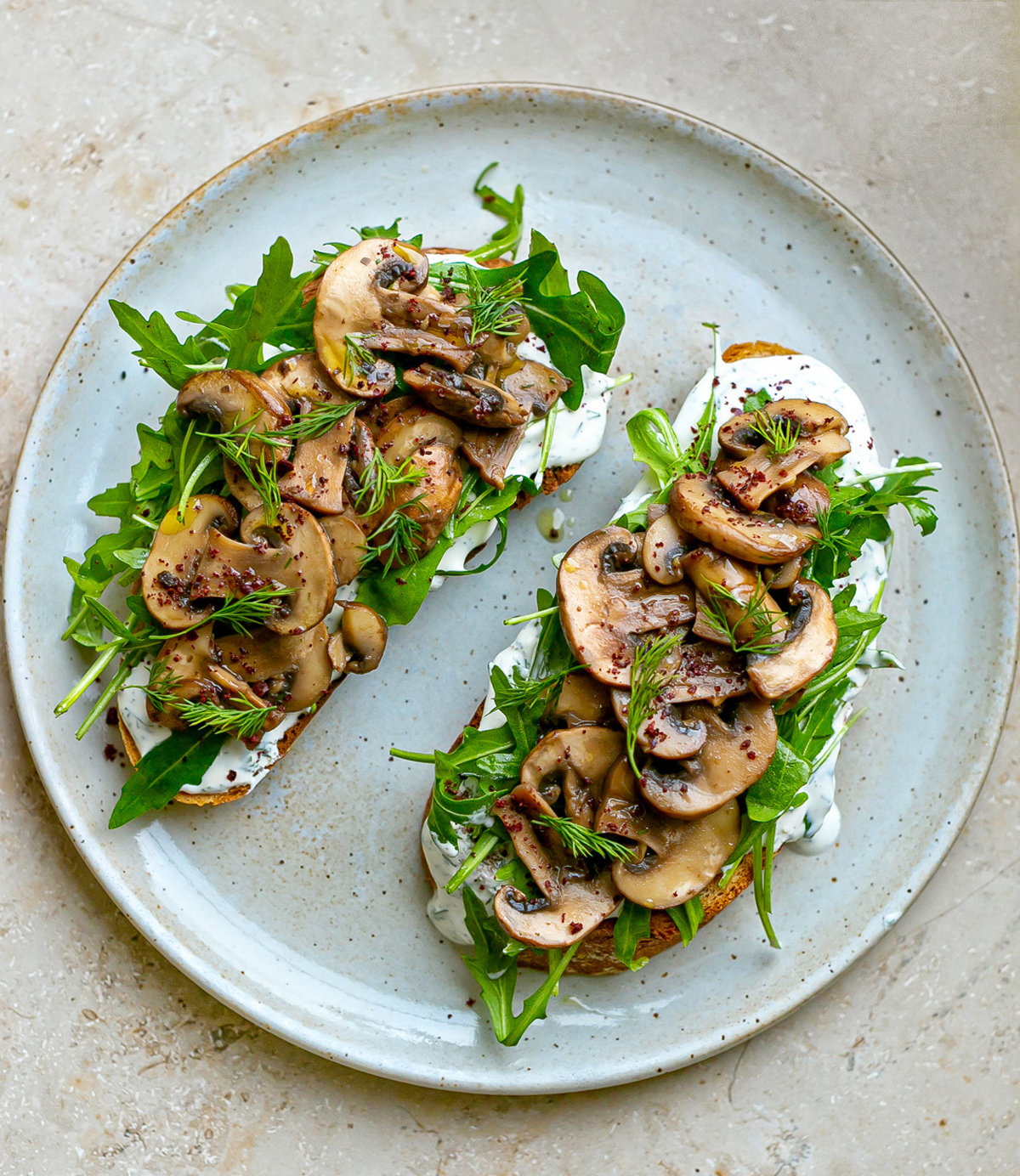 Creamy Mushroom Dill Toast