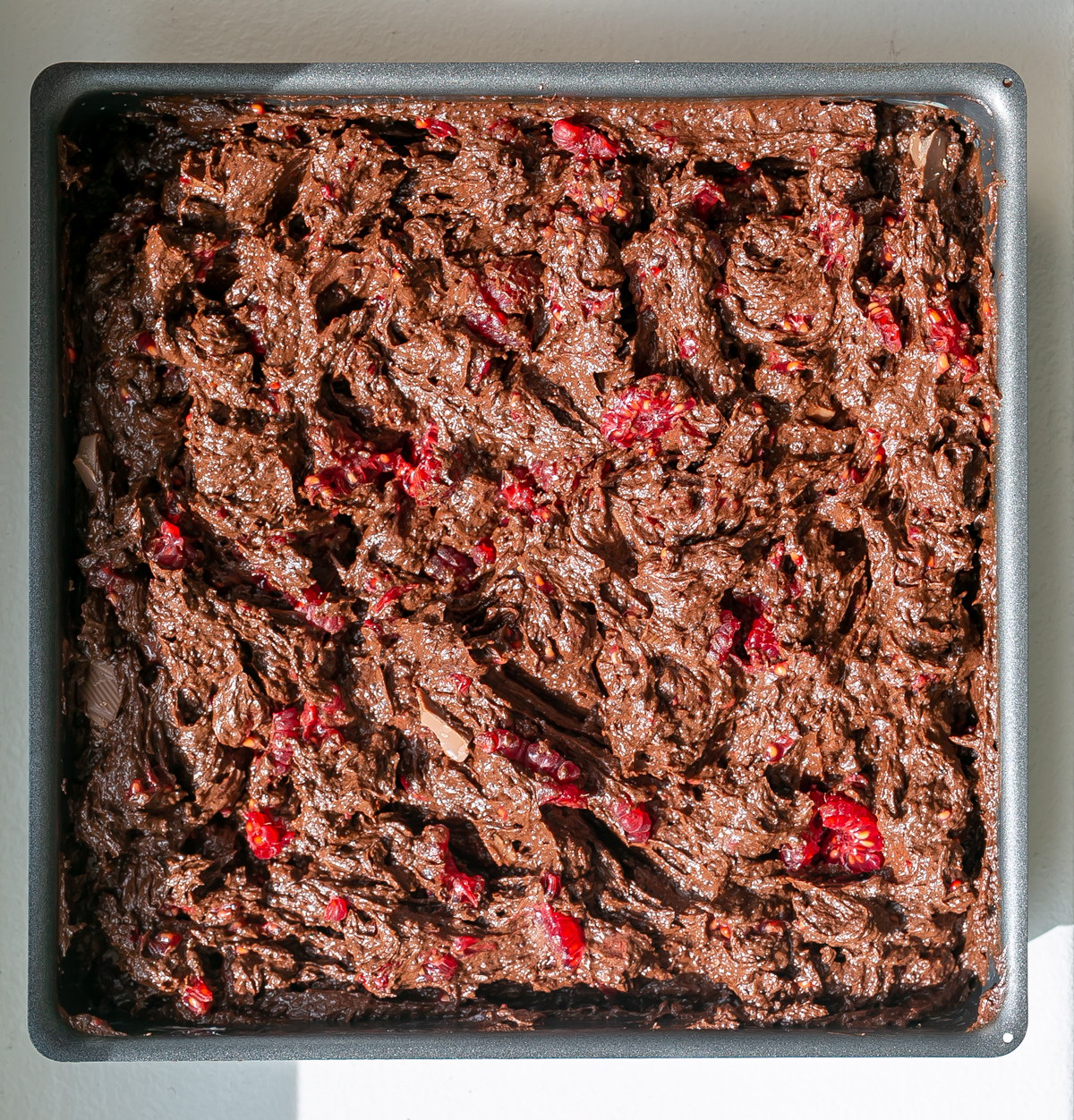 Raspberry Tahini Chocolate Brownies