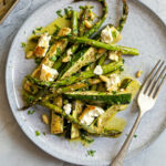 Roasted Asparagus, Feta and Lemon Mint Dressing