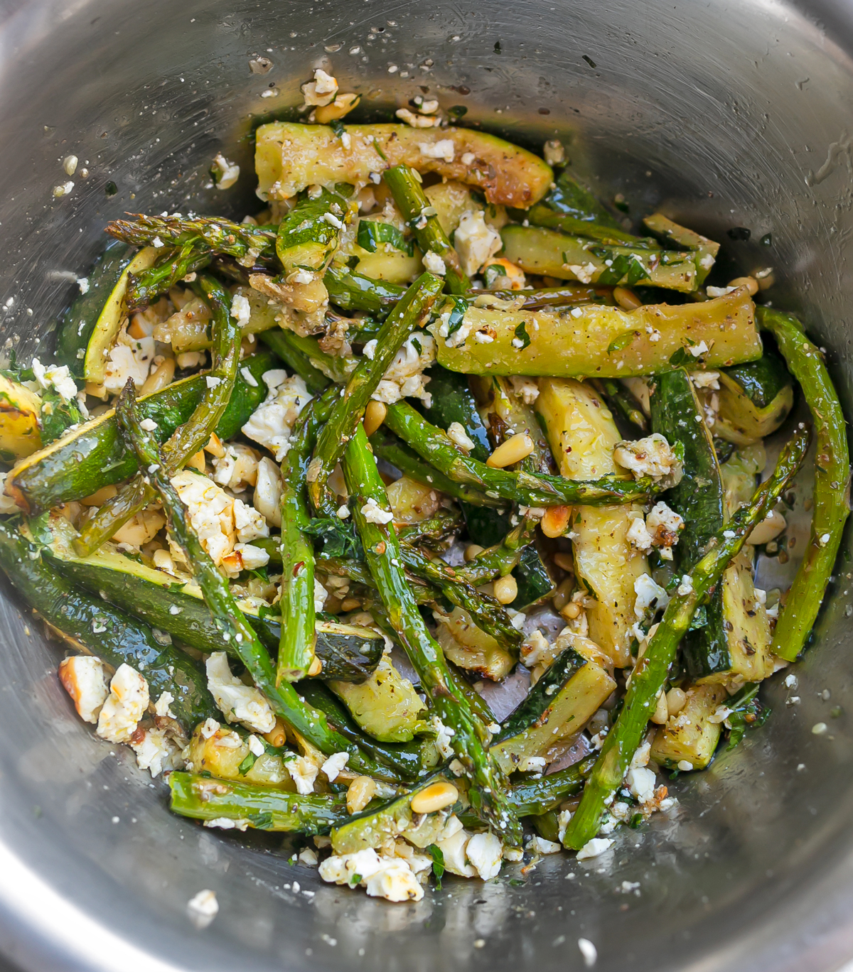 Roasted Asparagus, Feta and Lemon Mint Dressing 