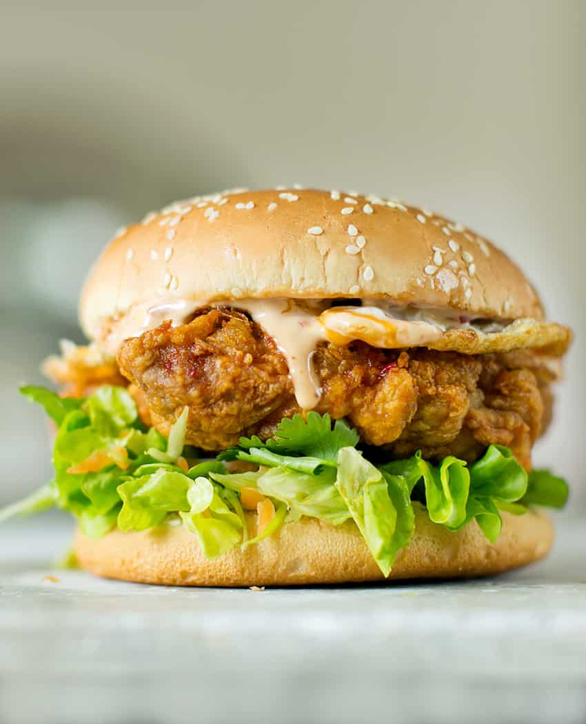 Sambal Fried Chicken Burger